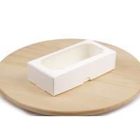 Коробка для макарон, зефира и десерта, 200х100х50 Белая (10 штук)