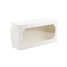 Коробка для меренгового рулета и десертов, белая, 150х300х90 (50 штук)